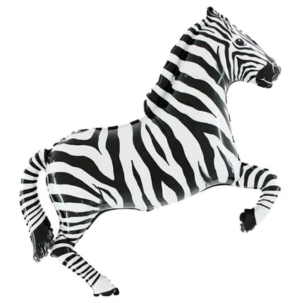 Folieballong Zebra