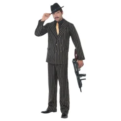 Gangster Svart Kostyme