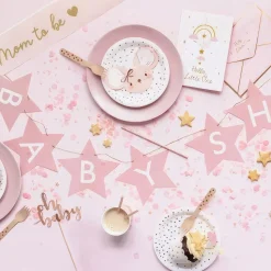 Girlander Babyshower Stjerner Rosa