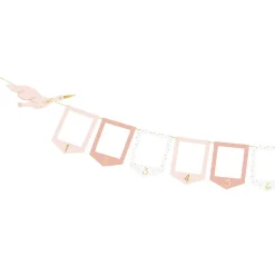 Girlander Bilderammer Baby Roségull