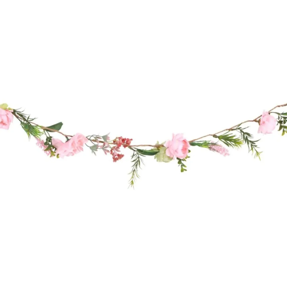 Girlander Blomster Rosa/Grønn