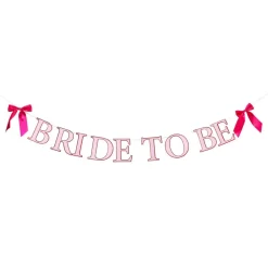 Girlander Bride to Be rosa med sløyfer