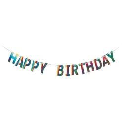 Girlander Happy Birthday Fargeskimrende