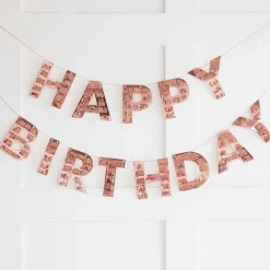 Girlander Happy Birthday Fringe Roségull