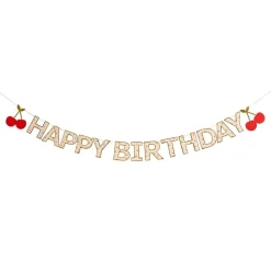 Girlander Happy Birthday Kirsebær
