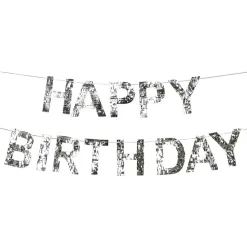 Girlander Happy Birthday Silver Fringe