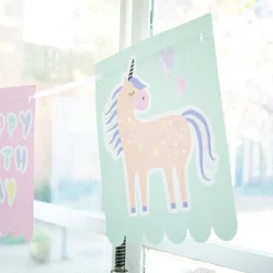 Girlander Happy Birthday Unicorns & Rainbows