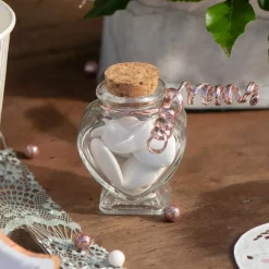 Glasskrukke med Korklokk Hjerte