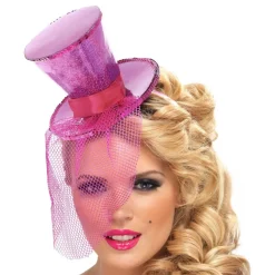 Glitrende Minihatt Rosa