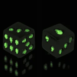Glow in the Dark Terninger med Hodeskaller