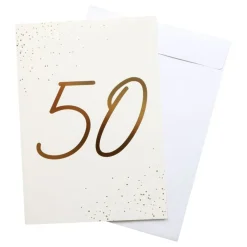 Gratulasjonskort Gull 50 med Konvolutt