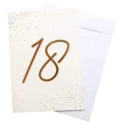 Gratulasjonskort Gull 18 med Konvolutt