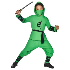 Grønn Ninja Barn Kostyme