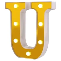 Gullbokstaver med LED-lys
