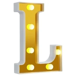 Gullbokstaver med LED-lys