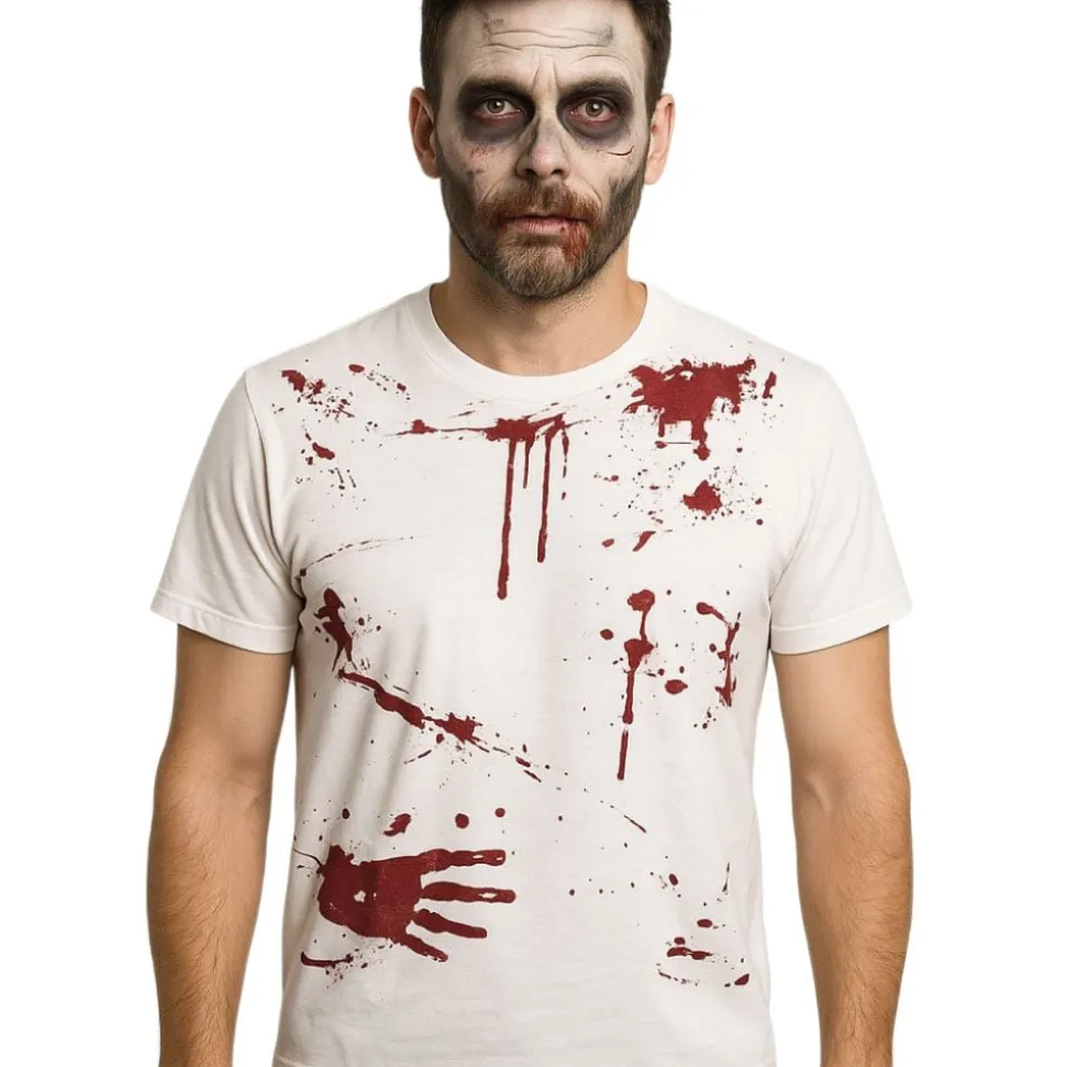 Halloween T-skjorte Bloody Zombie
