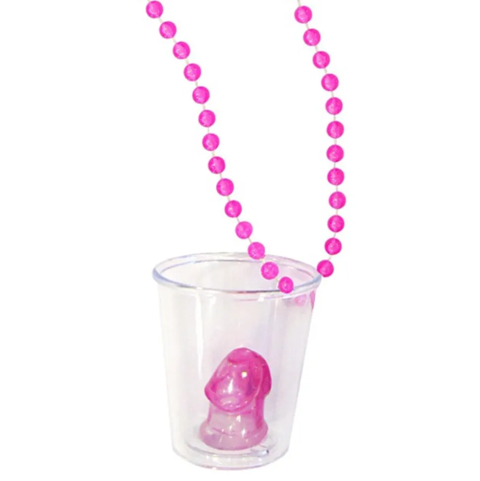 Halskjede med Shotglass Rosa Penis