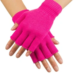 Hansker Fingerløse Neonrosa