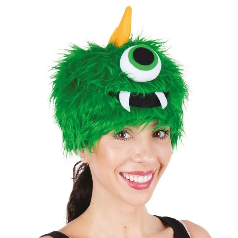 Hatt Fluffy Monster Lysegrønn