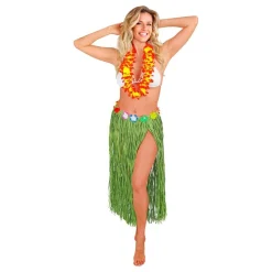 Hawaii-skjørt med Blomster Grønn