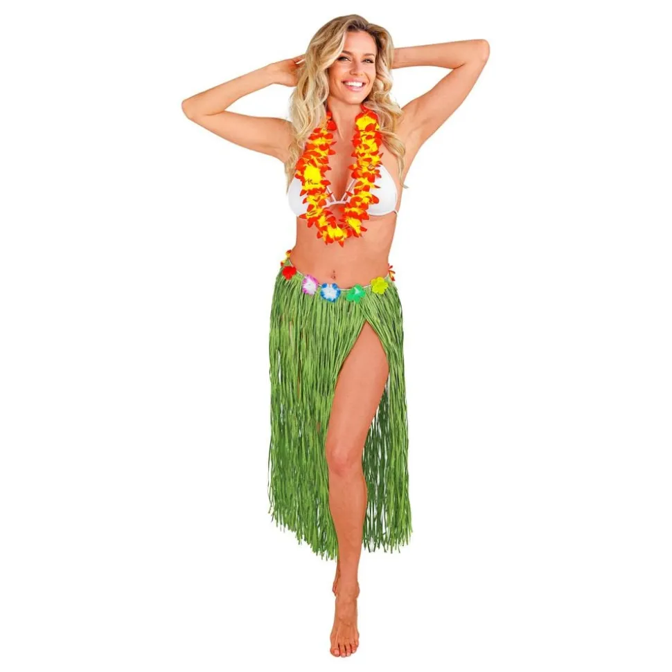 Hawaii-skjørt med Blomster Grønn