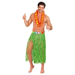 Hawaii-skjørt med Blomster Grønn