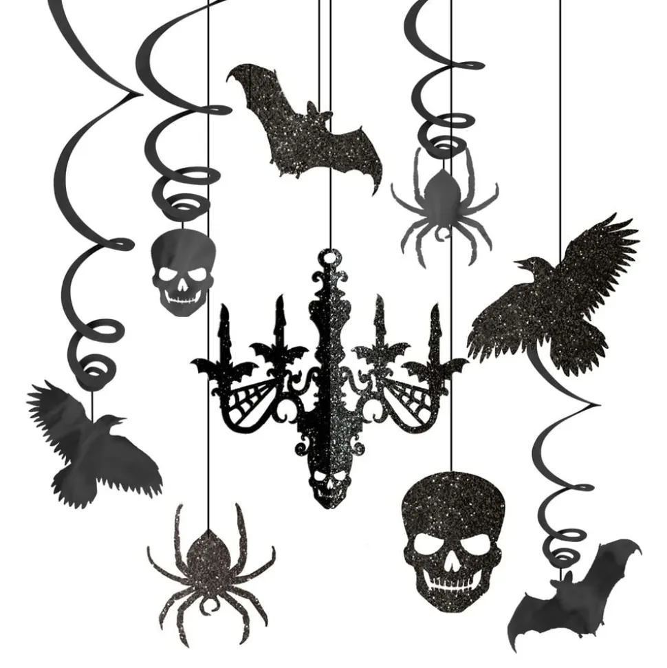 Hengende Dekorasjoner Glitter Halloween