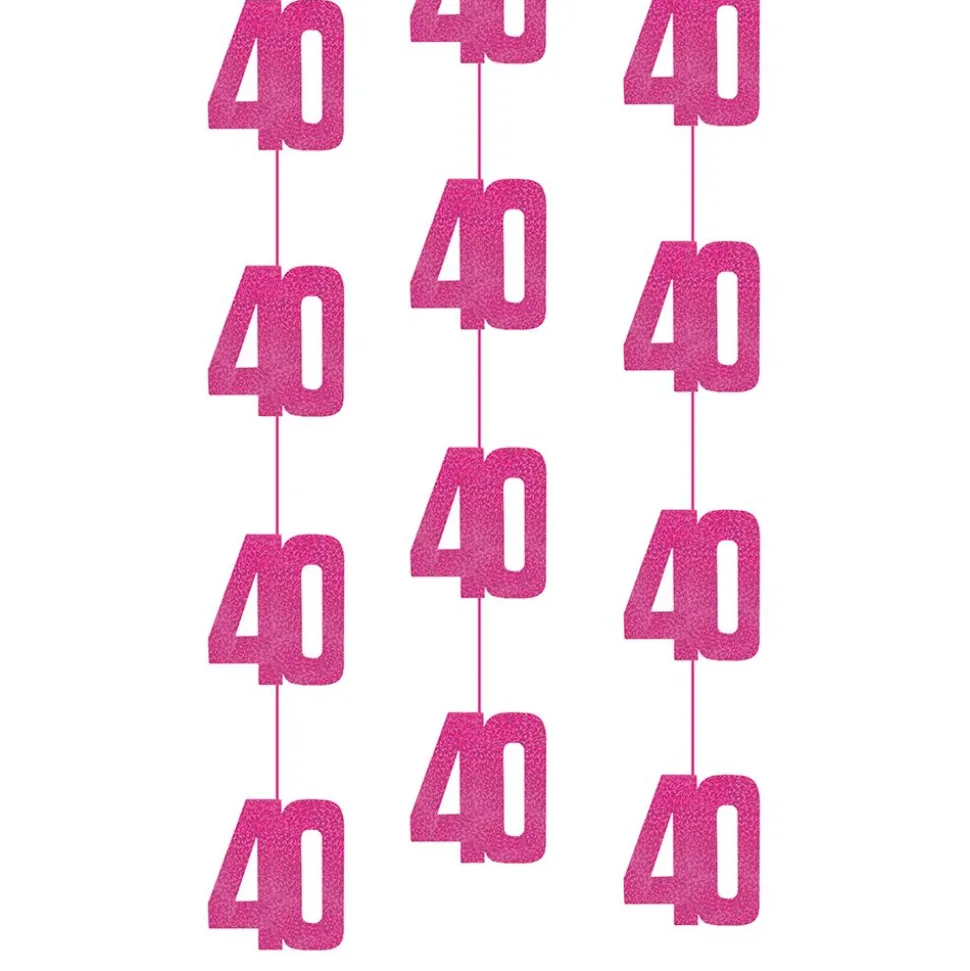 Hengende dekorasjoner 40 rosa