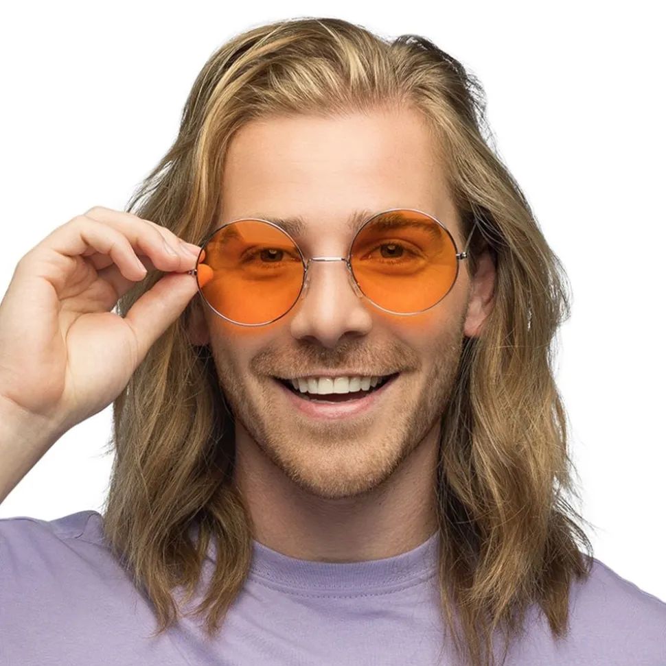 Hippiebriller Store Oransje