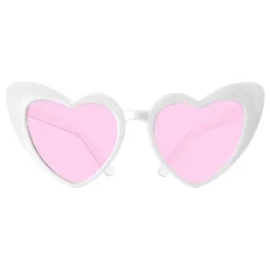Hjertebriller Retro Hvit/Rosa