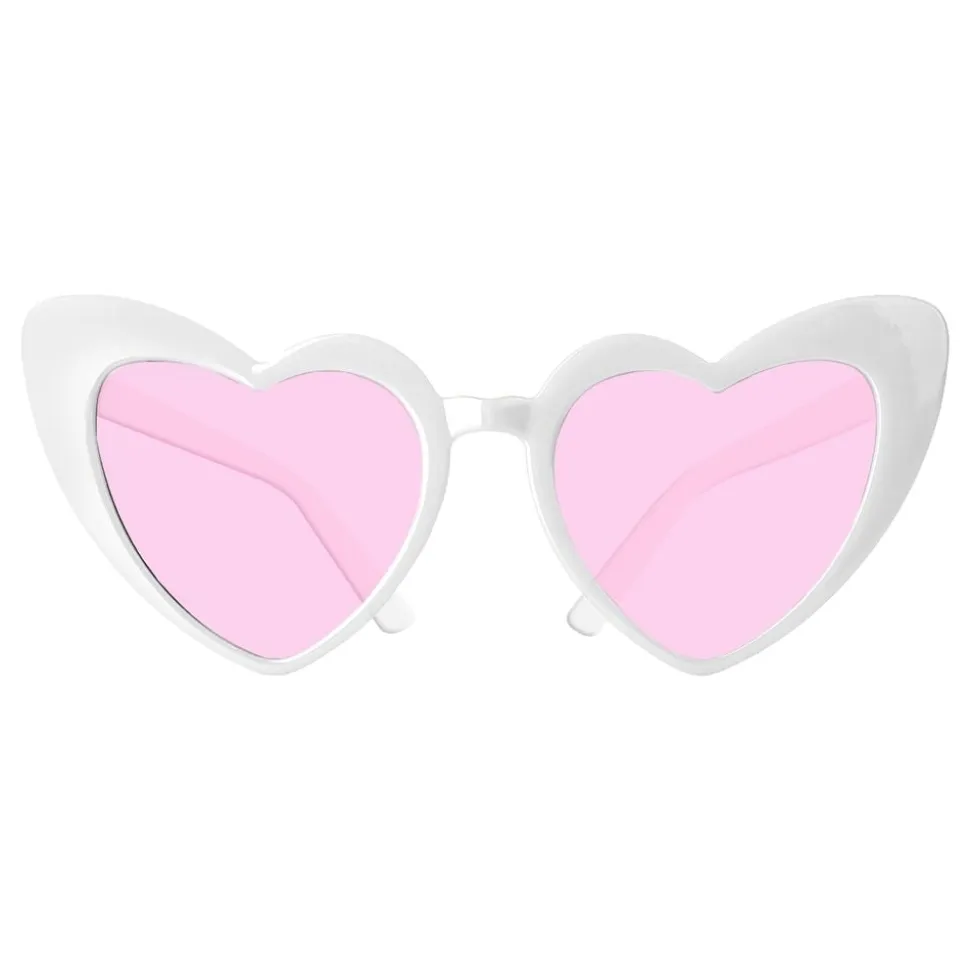 Hjertebriller Retro Hvit/Rosa