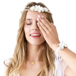 Håndleddskorsasje Hvite Blomster