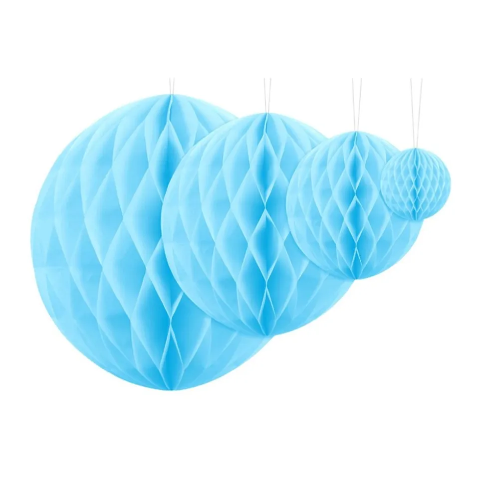 Honeycombs lyseblå hengende dekorasjon