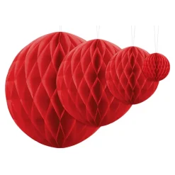 Honeycombs Rød Hengende Dekorasjon