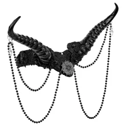 Horn med strass svart