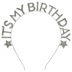 Hårbøyle It’s My Birthday Sølv i Metall