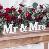 Hvite Trebokstaver Mr & Mrs