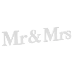 Hvite Trebokstaver Mr & Mrs
