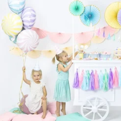 Hvit/Mint Folieballong Candy