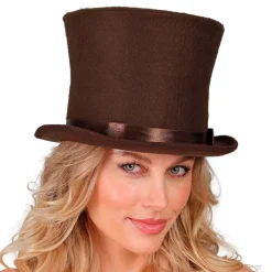 Høy hatt brun