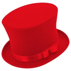 Høy hatt rød