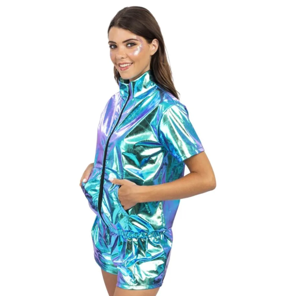 Jakke med Shorts-sett Iridescent Blå
