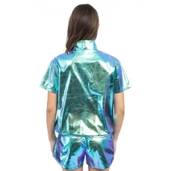 Jakke med Shorts-sett Iridescent Blå