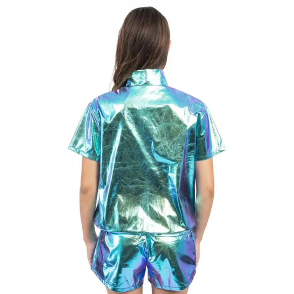 Jakke med Shorts-sett Iridescent Blå
