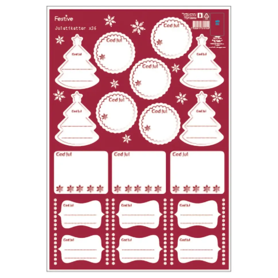 Juletiketter God Jul