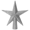 Juletrestjerne Sølv Glitter