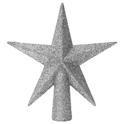 Juletrestjerne Sølv Glitter