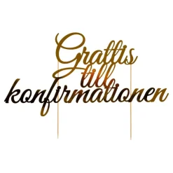 Kakedekorasjon Grattis til Konfirmationen