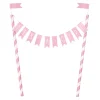 Kakedekorasjon It´s A Girl Lys Rosa Flagg