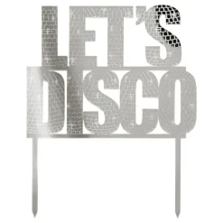 Kakedekorasjon Let's Disco i akryl